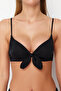 Siyah Fiyonklu Balconette Kaplı Basic Bikini Üstü TBESS24BU00161 - 5