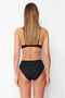Siyah Drapeli Hipster Normal Bel Bikini Altı TBESS24BA00139 - 6