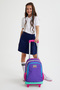 Kids Purple Color Detailed Three-Compartment School Backpack 23934 - 2