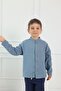 Muslin Children's Shirt Judge Collar Blue - 4
