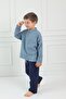 Muslin Children's Shirt Judge Collar Blue - 3