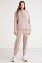 Tereza Women's Fleece Inside Soft Comfort Fit Hooded Pink Sweatshirt with Kangaroo Pocket