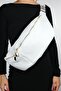 VENTA White Knitted Women's Large Waist Bag