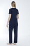 Maternity and Maternity Pajamas Set with Lace Detail and Dressing Gown - 6