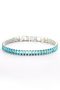Women's VIP Waterway Non Tarnish 5mm Turquoise Baguette Bracelet