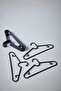50 Pieces Clothes Hanger Scarf Hanger Shirts T-Shirt Hanger Unbreakable Set Black - 4
