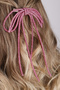 Shiny Rhinestone Bow Sparrow Hair Clip Hair AccessoryFuchsia - 4