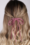 Shiny Rhinestone Bow Sparrow Hair Clip Hair AccessoryFuchsia - 5