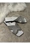 Daily Women's White Slippers Stoned Blunt Toe Low Heel Comfortable Sole Lightweight Stitching Detailed Summer 05 - 2