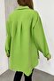 Green Aerobin Fabric Crest Detail Oversize Cut Shirt 12200 - 4