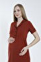 Buttoned Striped Detail Maternity and Postpartum Nightdress - 4