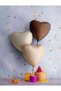 Retro Heart Balloon Set Beige, Cream and Caramel Heart Balloon Foil 3 Pieces - 5