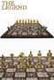Large Metal Chess Set| 44cm Mosaic Patterned Chessboard| Pegasus Mythological Antique Figured - 5