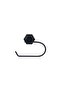 Hexagonal Adhesive Black Open Toilet Paper Holder WC Paper Holder Napkin Holder - 4