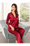Satin Lace Nightdress&Sabahlık Bridal Dowiz Set 6-Piece C.8.L.0.R.0.61 - 6