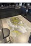 Yellow Pastel Painted Striped Patterned Decorative Carpet 4150 - 3