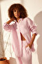 Pink 100% Linen Oversized Shirt TWOSS23GO00443 - 2