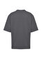 Antrasit Oversize %100 Pamuklu Bisiklet Yaka Minimal Yazı Baskılı T-Shirt TMNSS23TS00084 - 8
