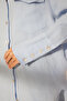 Blue 100% Linen Oversize Shirt TWOSS24GO00125 - 5