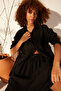 Siyah %100 Keten Oversize Gömlek TWOSS23GO00443 - 2