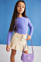 Lilly Girl's Crew Neck Long Sleeve Purple Blouse