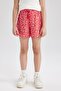 Girl's Flower Patterned Viscose Shorts T3846a623hs - 4