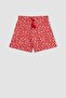 Girl's Flower Patterned Viscose Shorts T3846a623hs - 6