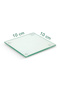 Glass Coaster, 2 Pieces, Transparent Silicone Feet, Resistant with 4mm Rodage, Transparent Cup Pad - 3