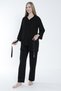 Maternity and Maternity Pajamas Set with Lace Detail and Dressing Gown - 3
