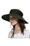 Unisex Summer Wide Brim Maxi Size Mesh Foldable Safari Outdoor Beach Hat