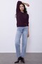 Plum Bicycle Collar Italian Reglan Sweater - 4