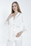 Front Tie-Detail Lace Detailed Maternity and Postpartum Pajama Set - 4