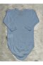 Unisex Baby Blue Perforated Pattern Anti-Sweat Long Sleeve Cotton Bodysuit - 4