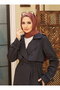 Button Detailed Trench Coat - Navy Blue - Neways - 3