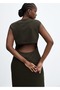 Textured dress with slits - 5