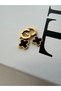 Steel Black Mother of Pearl Clover Earrings - 2