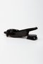 Black Patent Leather Bow Pointed Toe Heeled Shoes - 5