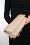 MARIA Dark Beige Satin Stone Women's Evening Dress Bag