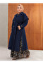 Vest with Detachable Sleeves Trench Coat - Navy Blue - Benin - 5