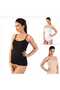 050 - 1 Piece Black-1 Piece Skin-1 White Piece Ribbed Fabric, 100% Cotton, Rope Strap, Women's Undershirt