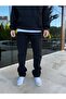 Men's Plain Black Baggy Jeans - 3