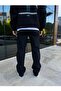 Men's Plain Black Baggy Jeans - 4