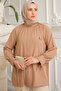 61639 Brooched Shirt Mink - 5