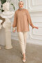 61639 Brooched Shirt Mink