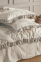 Bragi %100 Cotton Ruffled Yarn-Dyed Single Duvet Cover Set 160*220 - 3