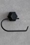 Hexagonal Adhesive Black Open Toilet Paper Holder WC Paper Holder Napkin Holder - 3