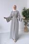 Abaya Double Set - Gray