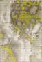 Yellow Pastel Painted Striped Patterned Decorative Carpet 4150