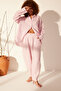 Pink 100% Linen High-Waist Barrel Pants TWOSS24JE00243 - 2