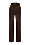 Kahverengi Wide Leg Kemerli Dokuma Kumaş Pantolon TWOSS24PL00104 - 6